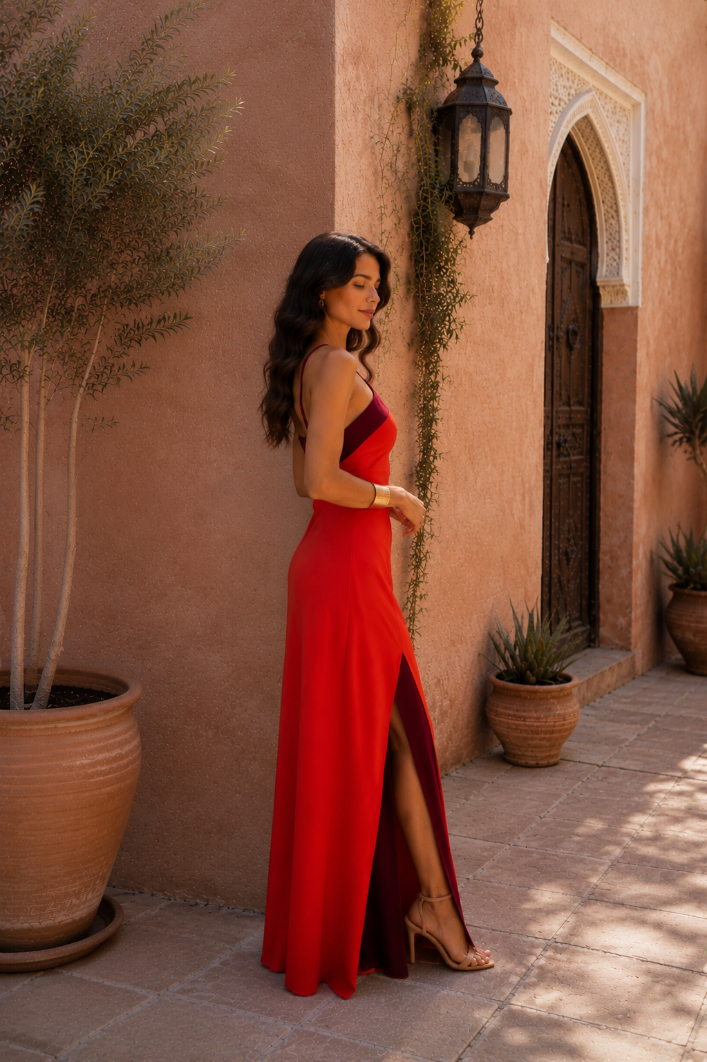 Vestido Oasis en rojo
