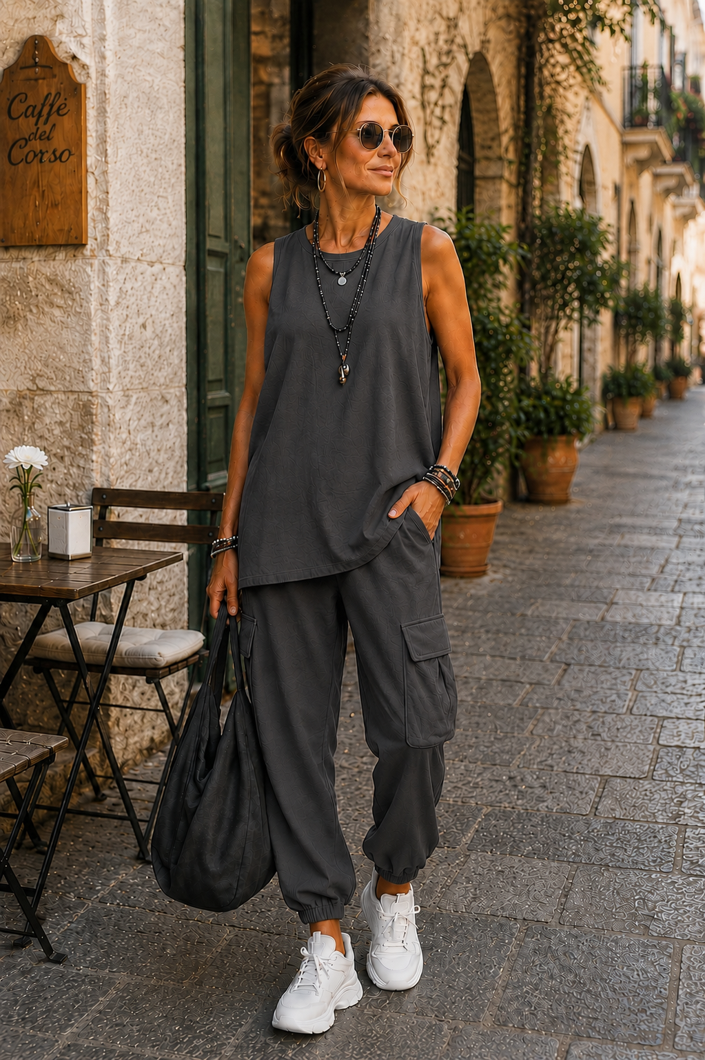 Valentina | Conjunto Casual Suave con Bolsillos