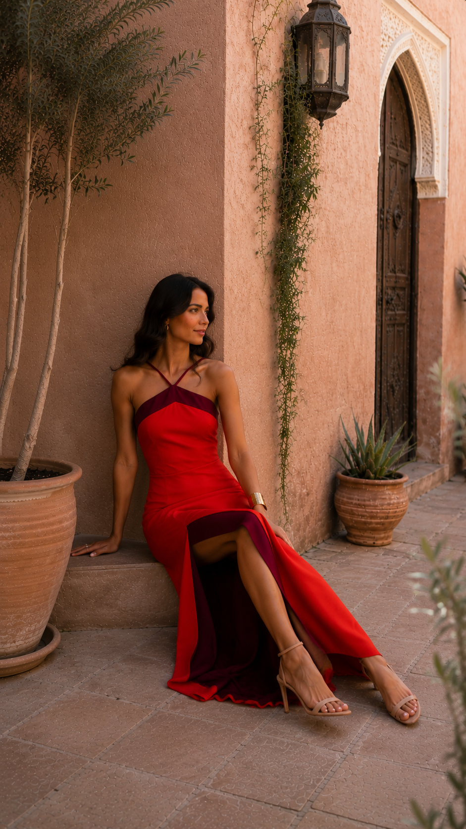 Vestido Oasis en rojo