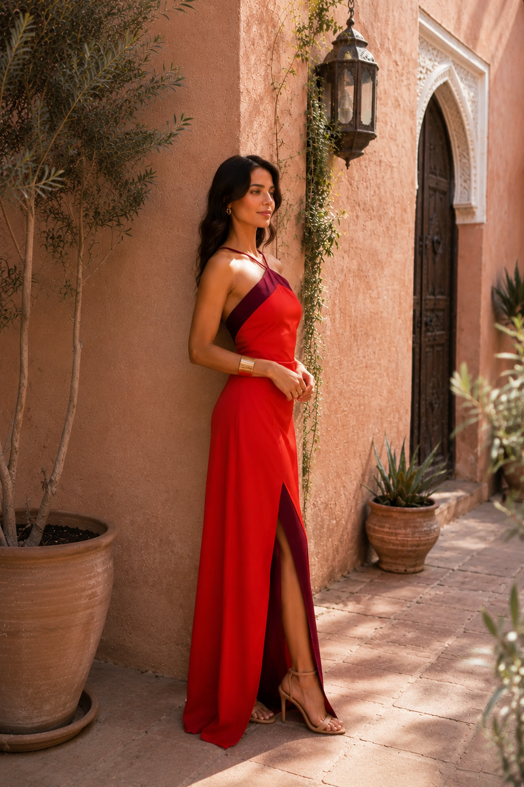 Vestido Oasis en rojo