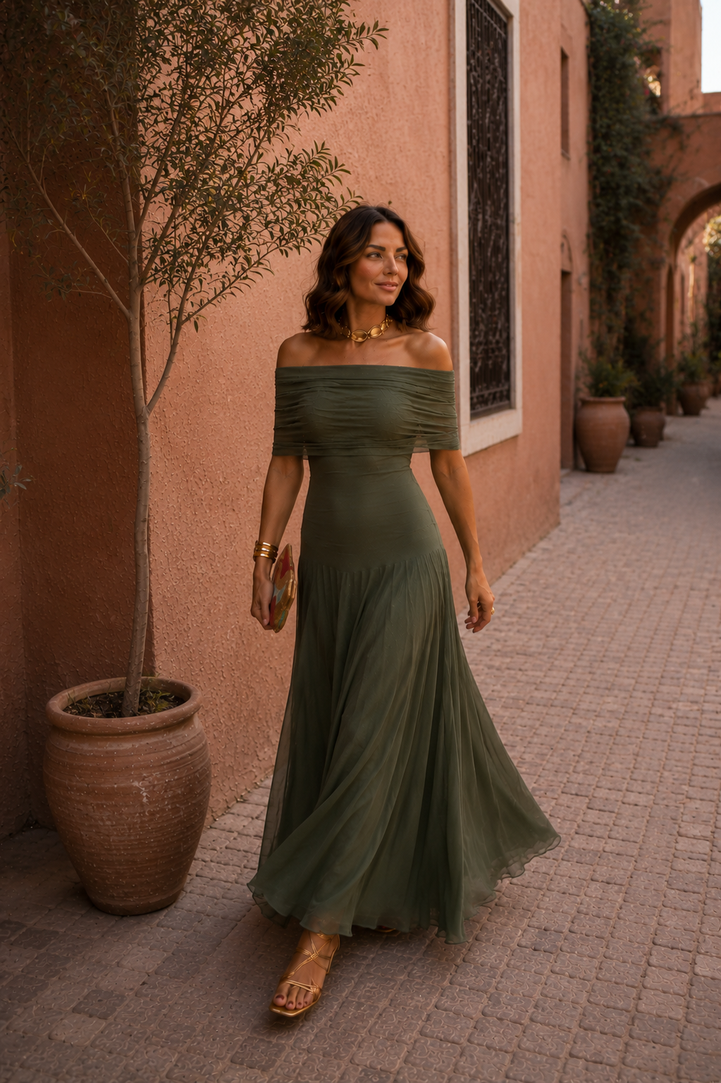 Vestido de Toledo en verde