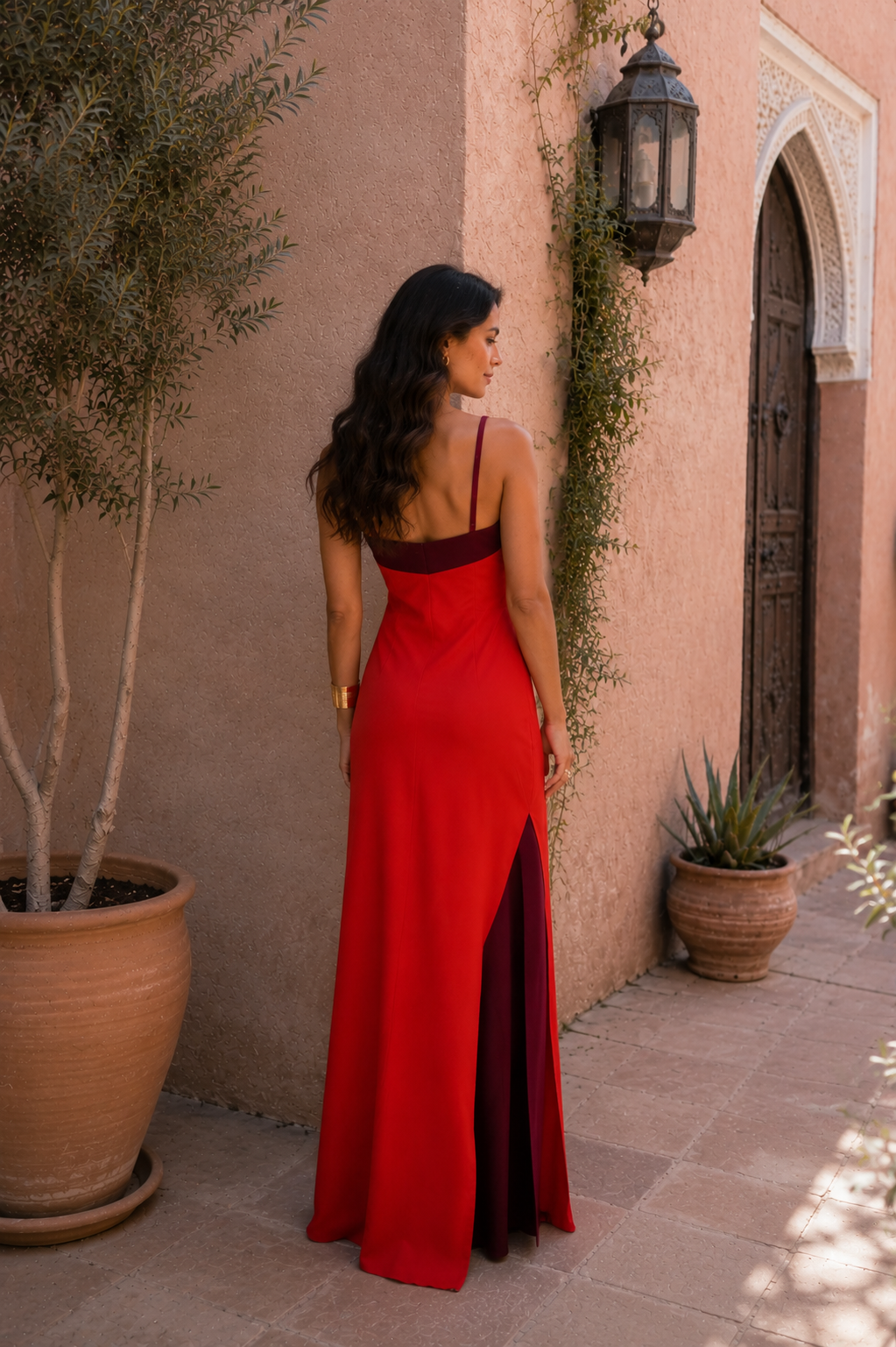 Vestido Oasis en rojo
