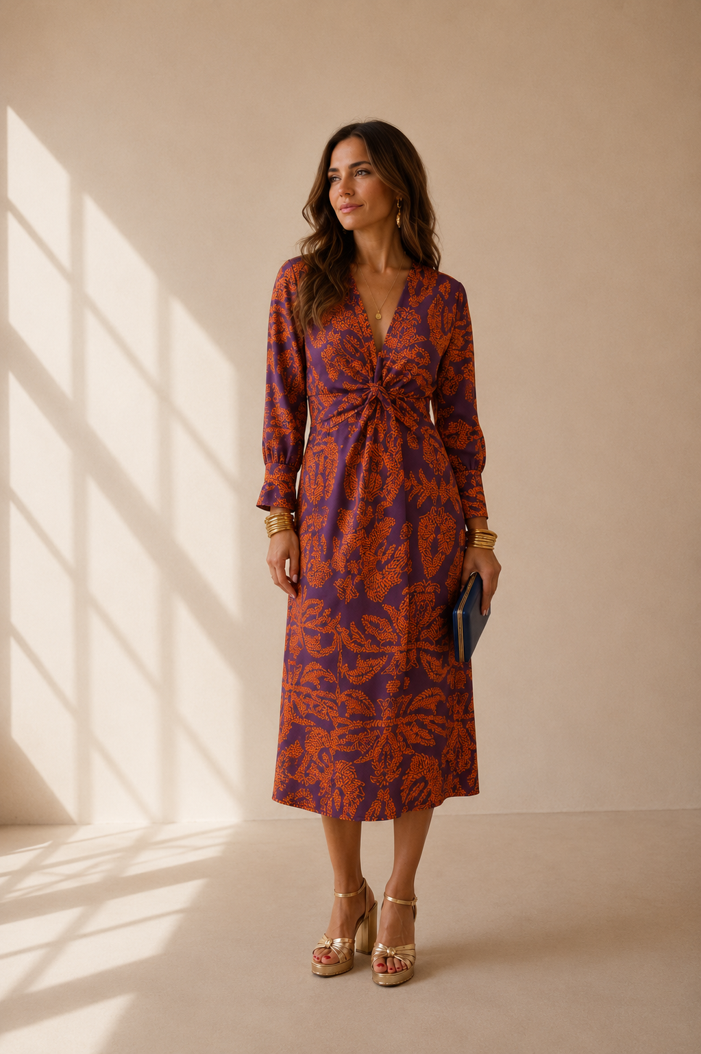 Silvia™ | Vestido midi con estampado