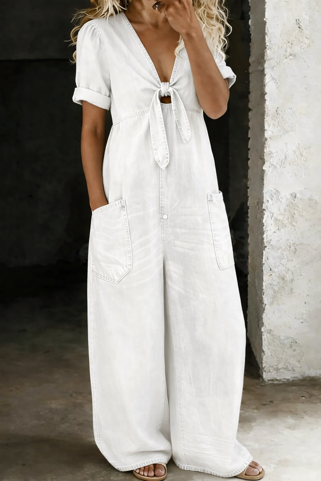 Maya™ | Mono denim cuello en V