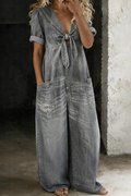 Maya™ | Mono denim cuello en V