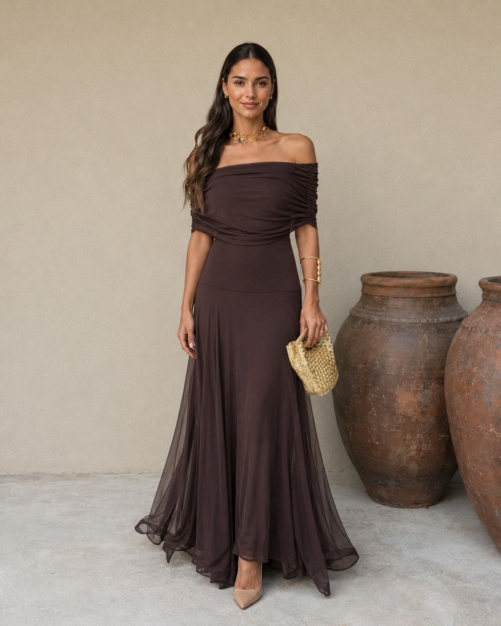 Vestido Toledo en color marrón