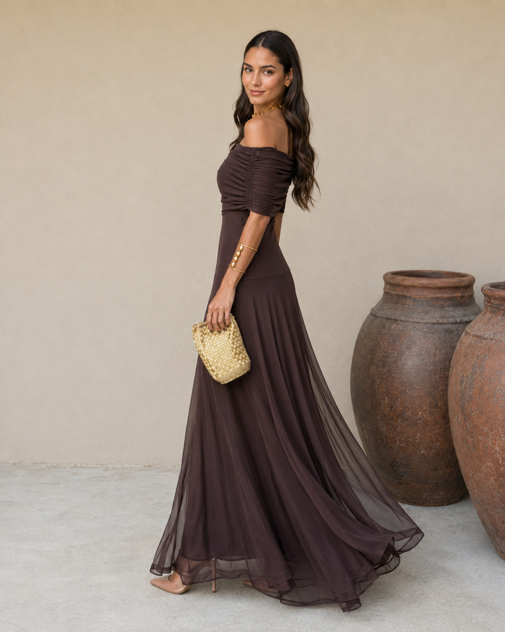 Vestido Toledo en color marrón