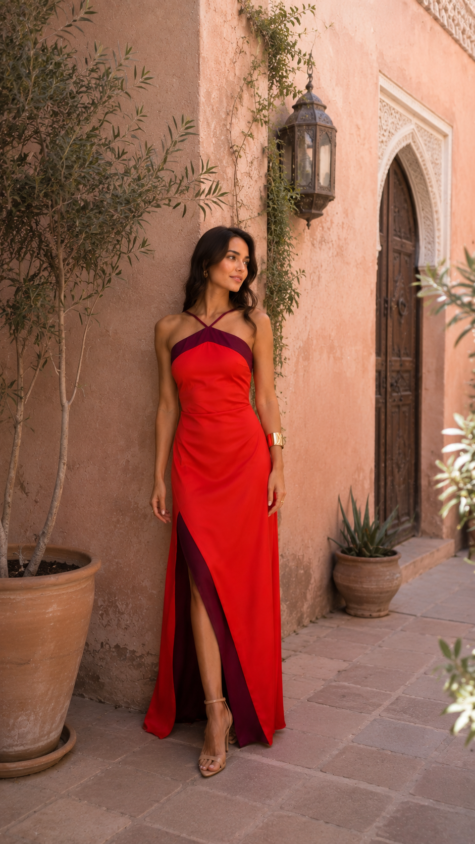 Vestido Oasis en rojo