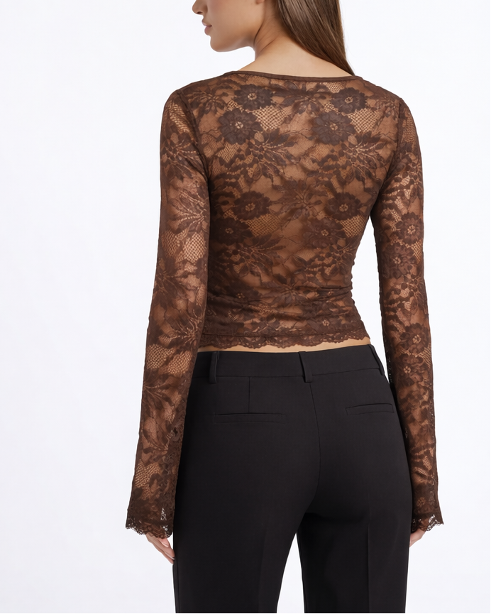 AMARA | Top Manga Larga Lace Affair