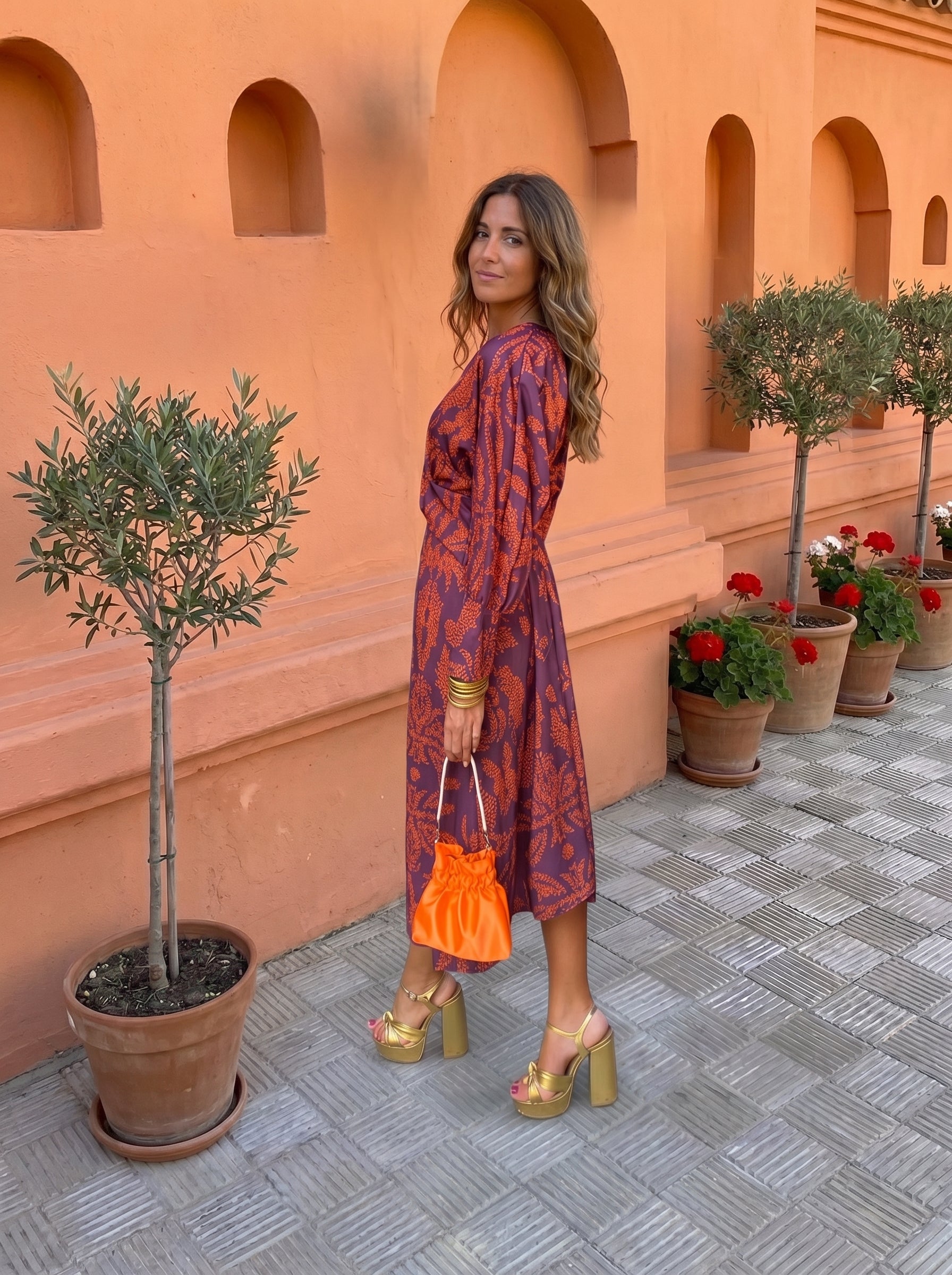 Silvia™ | Vestido midi con estampado