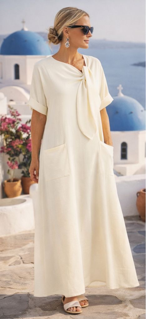 Fleur · Vestido maxi mediterráneo