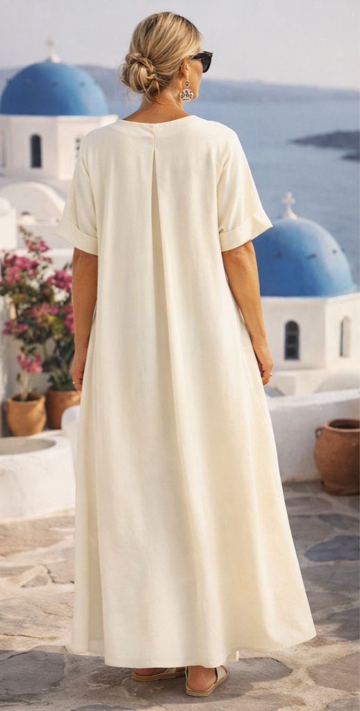 Fleur · Vestido maxi mediterráneo