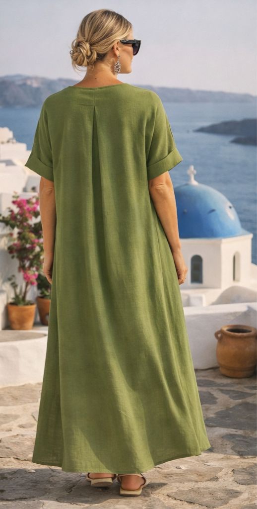 Fleur · Vestido maxi mediterráneo