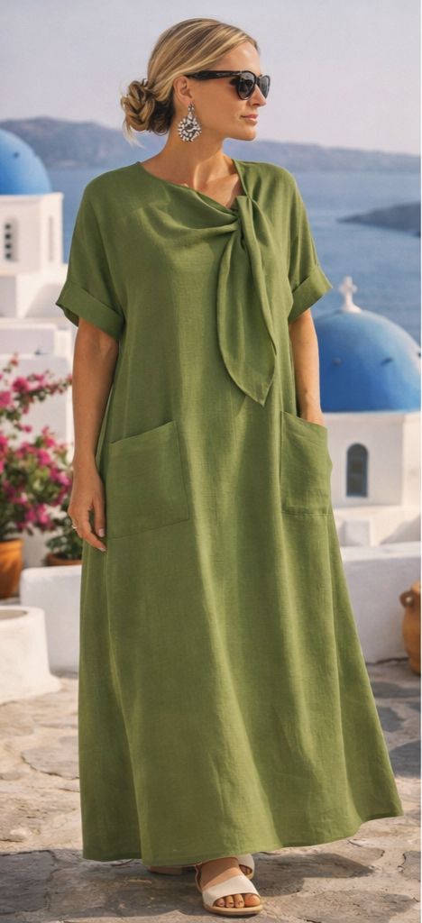Fleur · Vestido maxi mediterráneo
