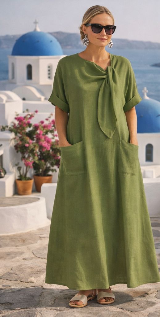 Fleur · Vestido maxi mediterráneo