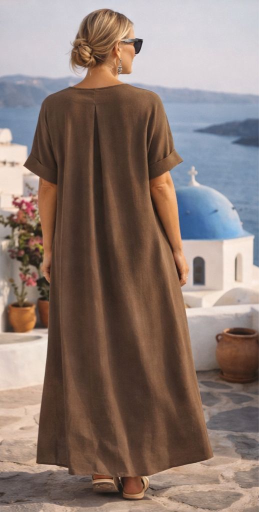 Fleur · Vestido maxi mediterráneo