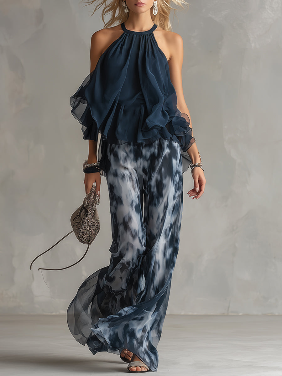 Conjunto Chiffon Azul Navy
