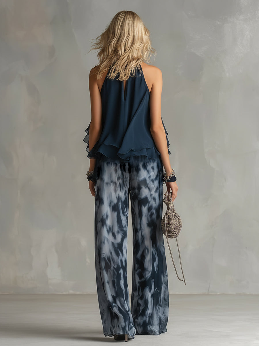 Conjunto Chiffon Azul Navy