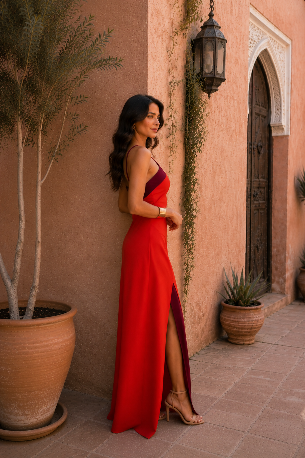 Vestido Oasis en rojo