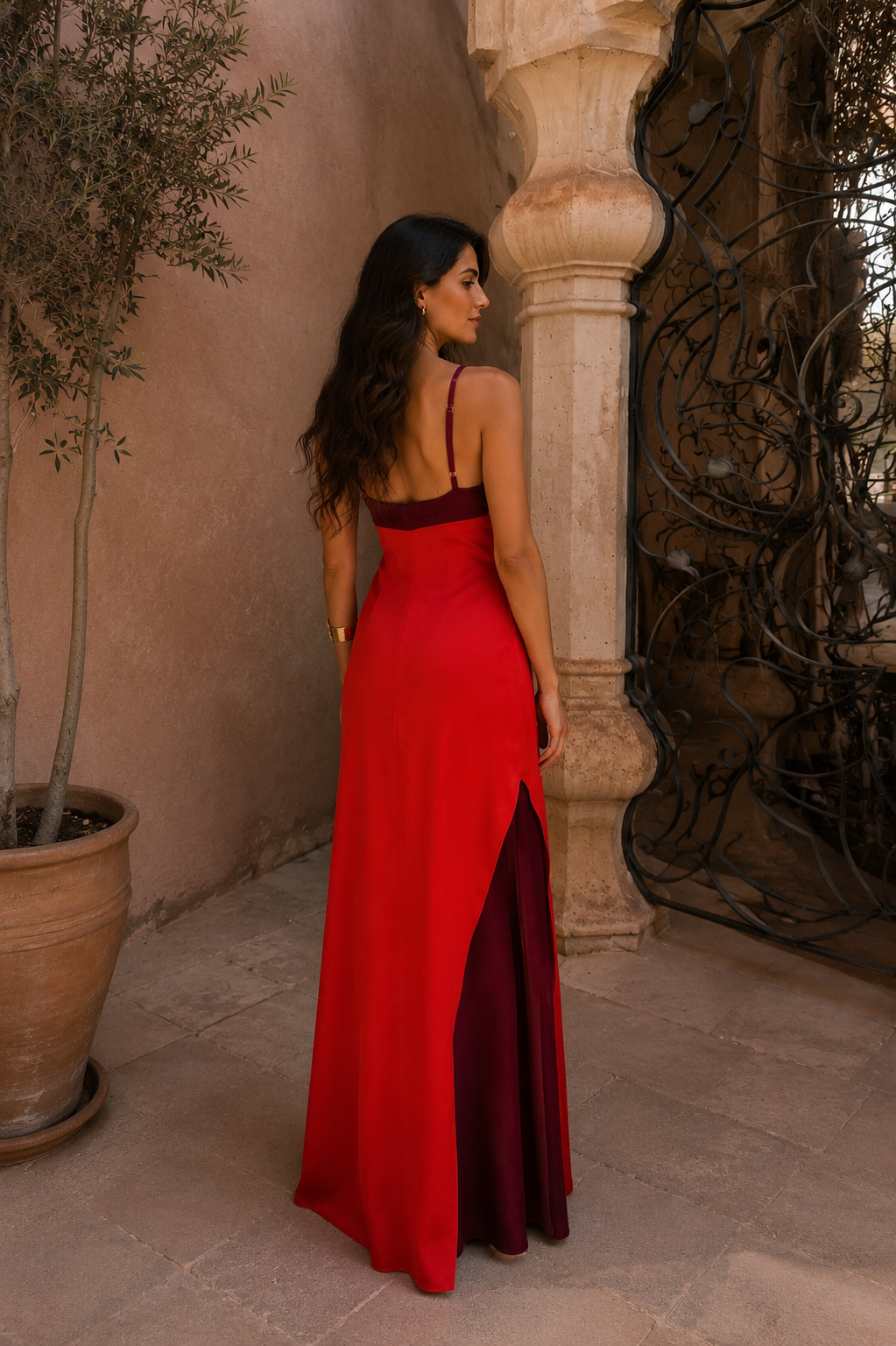 Vestido Oasis en rojo