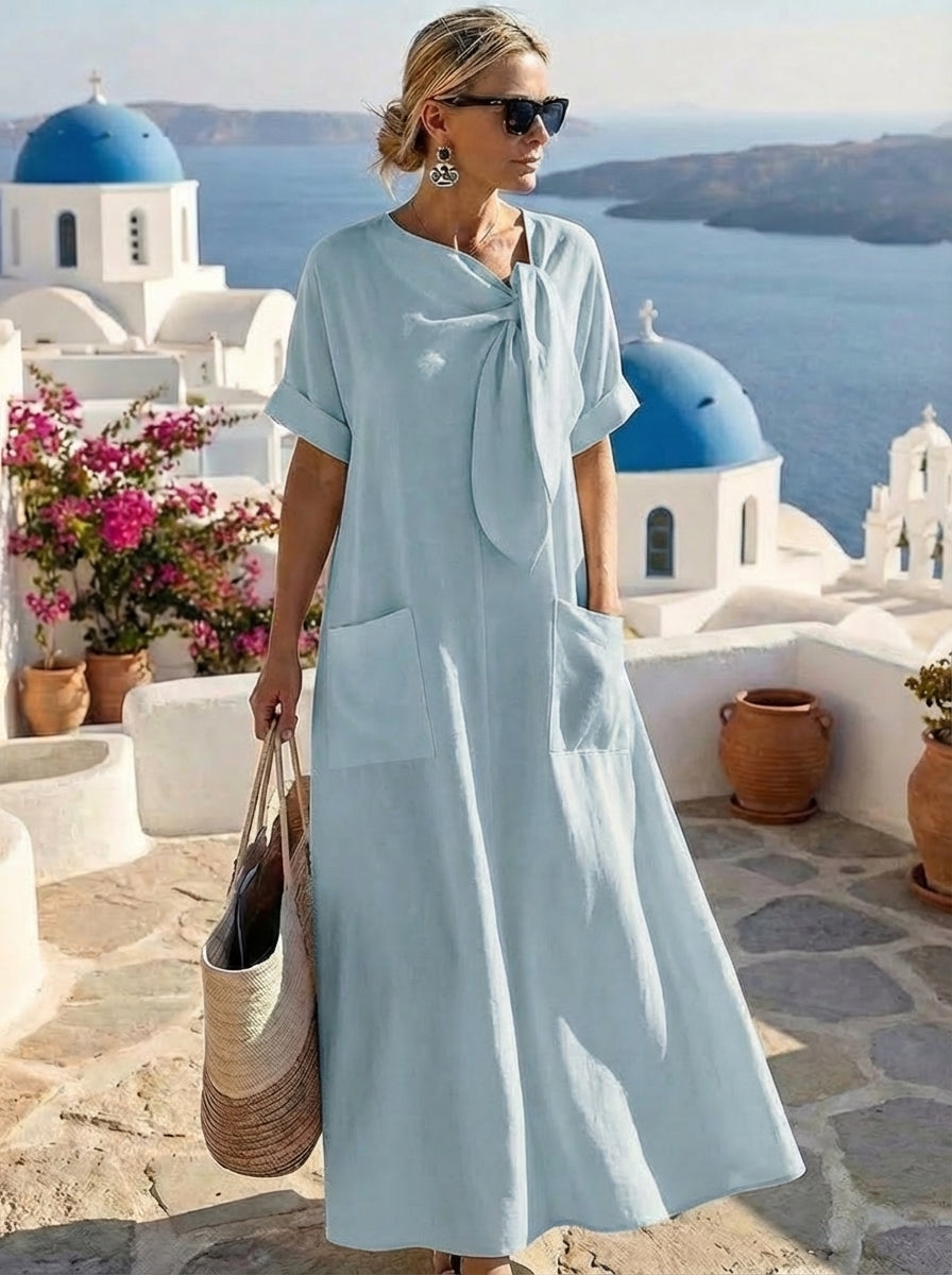Fleur · Vestido maxi mediterráneo