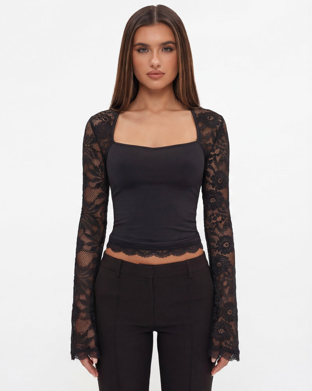 AMARA | Top Manga Larga Lace Affair