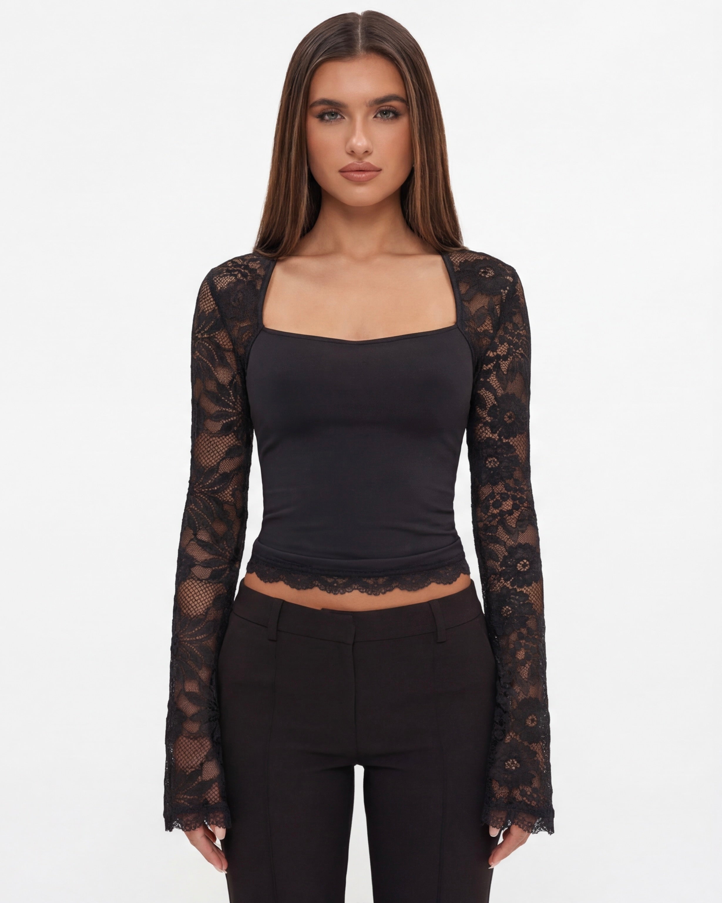 AMARA | Top Manga Larga Lace Affair