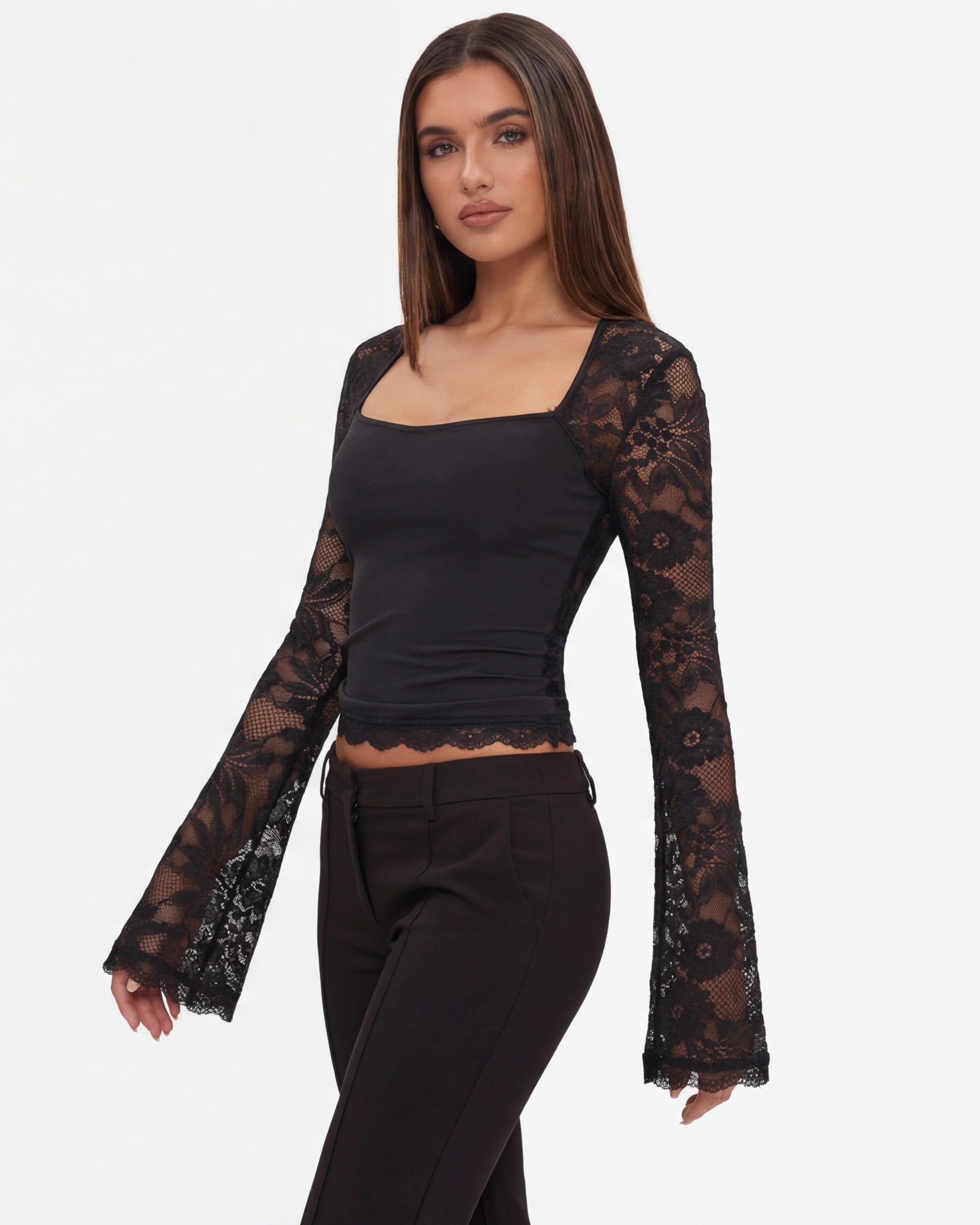 AMARA | Top Manga Larga Lace Affair