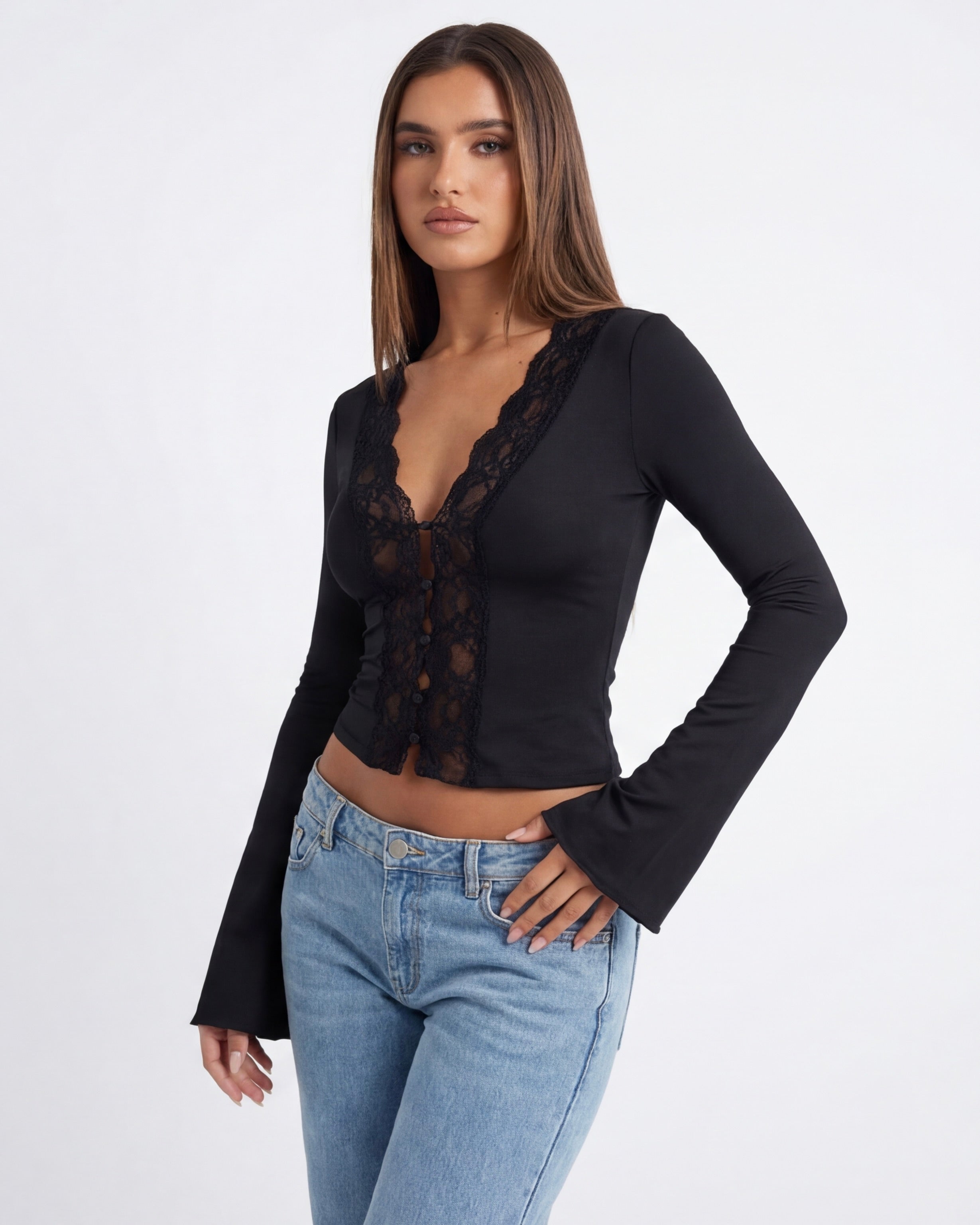 AMARA | Top Manga Larga Lace Muse