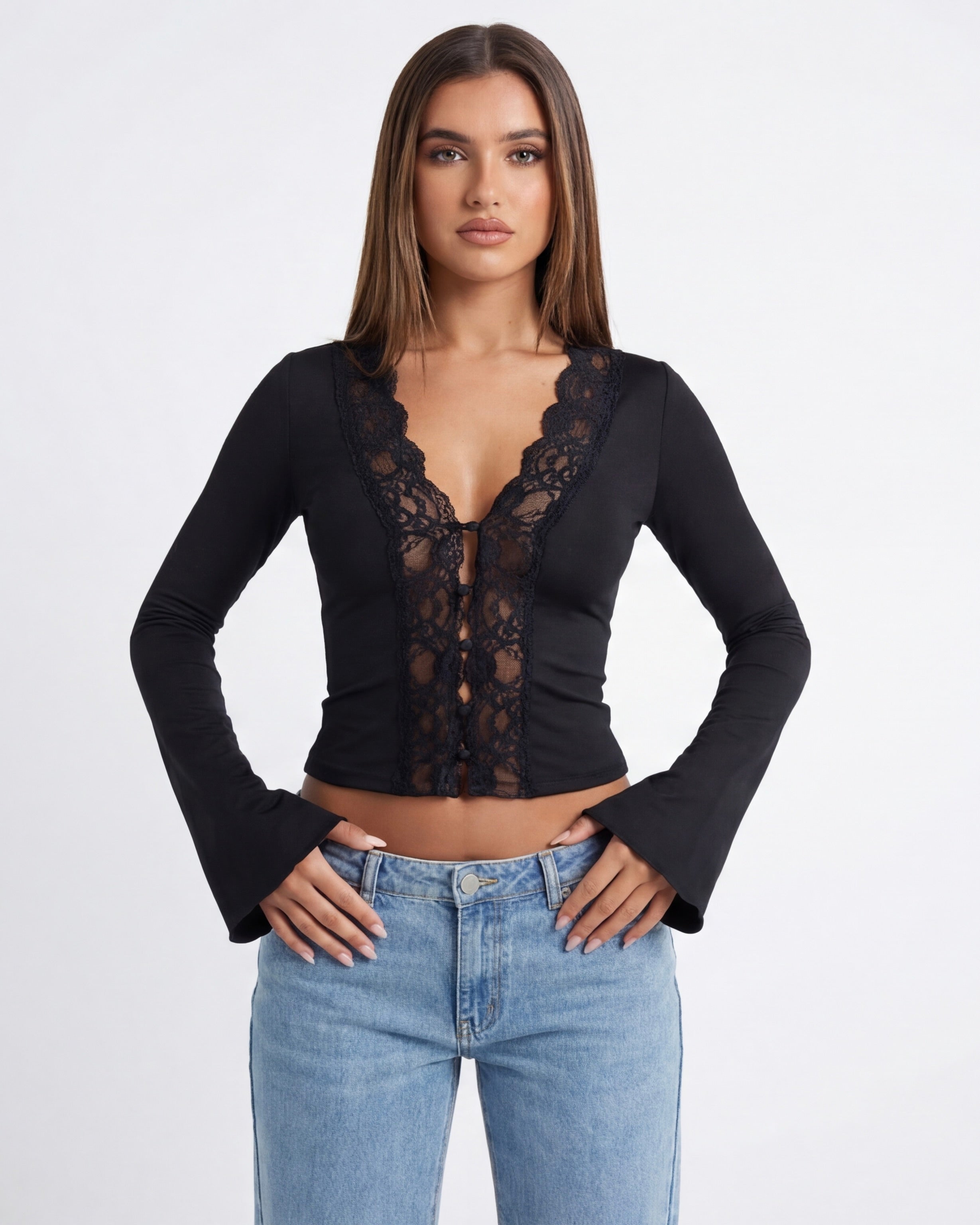AMARA | Top Manga Larga Lace Muse