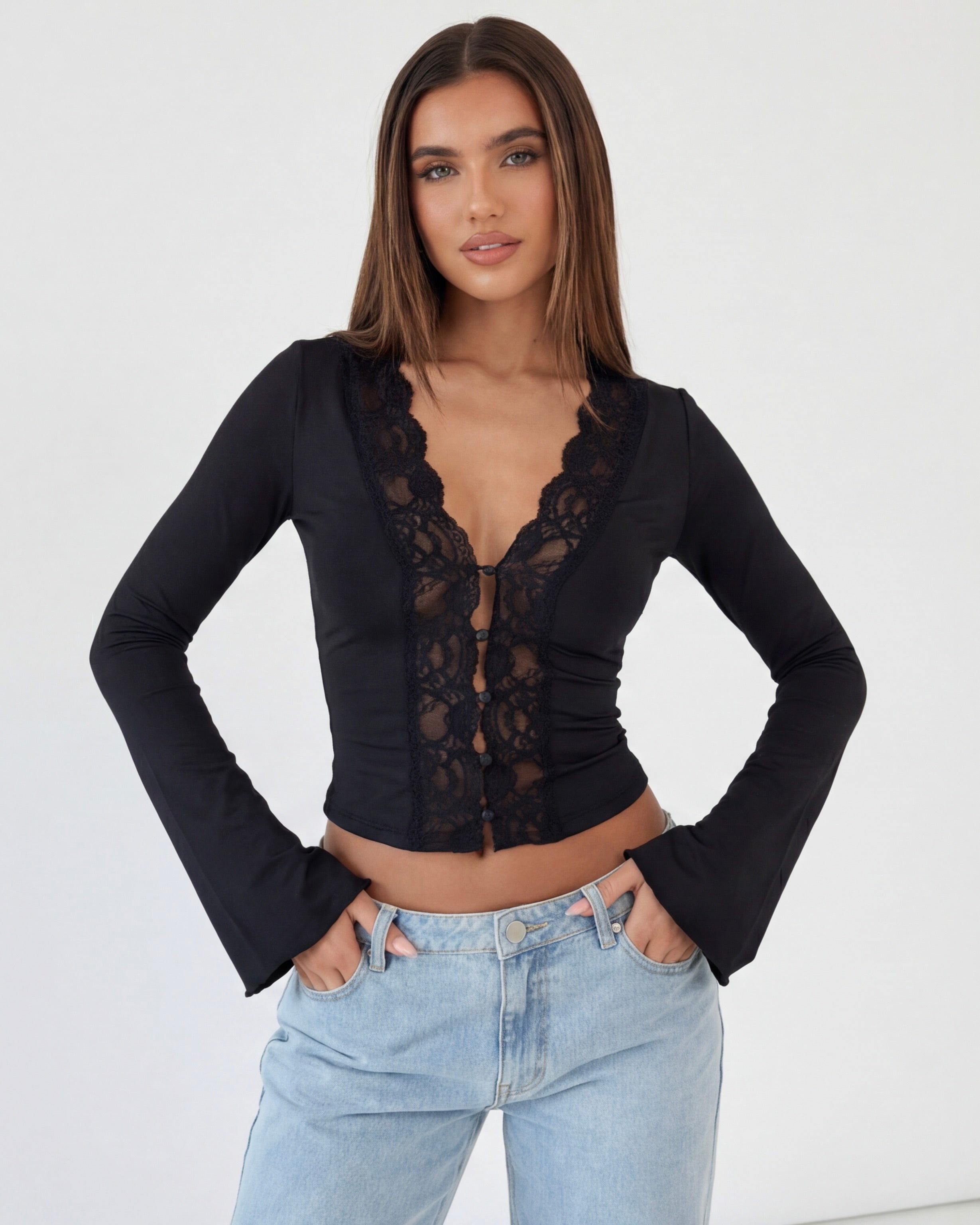 AMARA | Top Manga Larga Lace Muse
