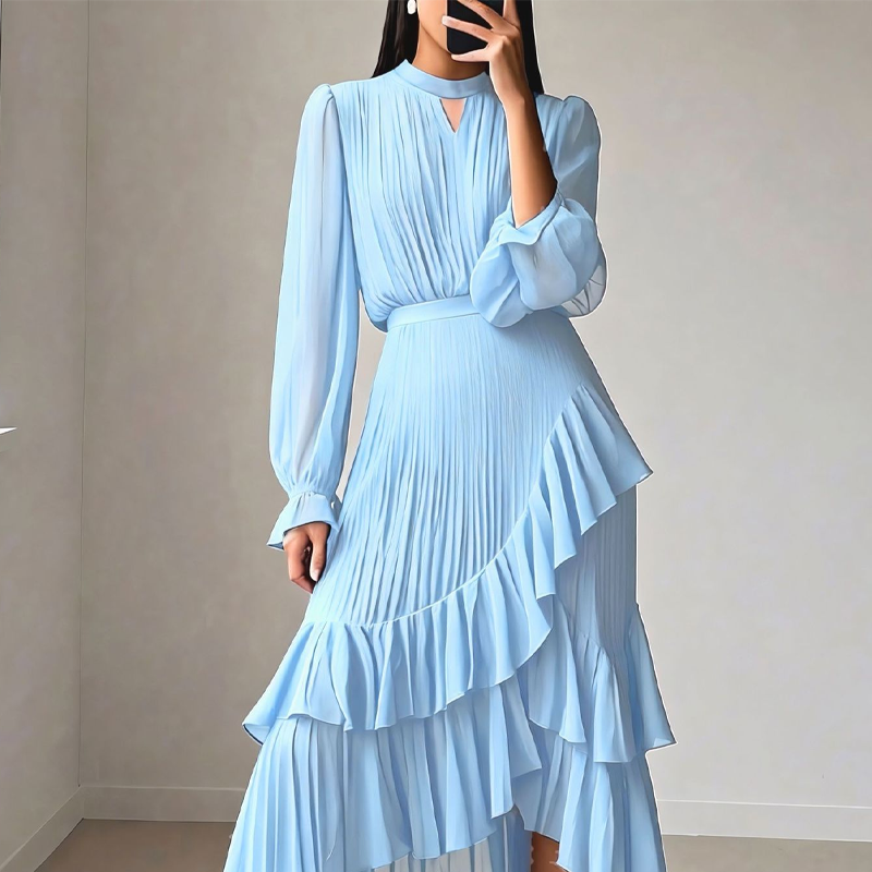 Helena - Vestido midi con pliegues
