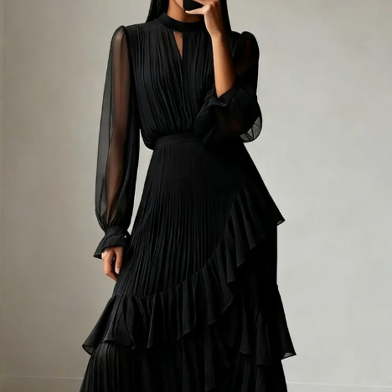 Helena - Vestido midi con pliegues