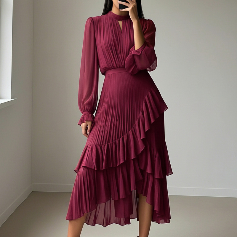 Helena - Vestido midi con pliegues